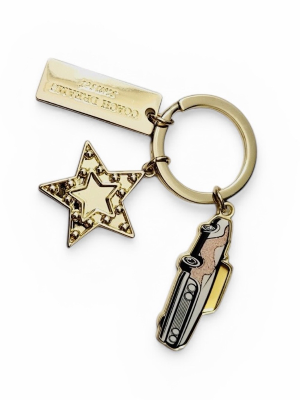 Coach Dreams Sunset Star & Car Keychain